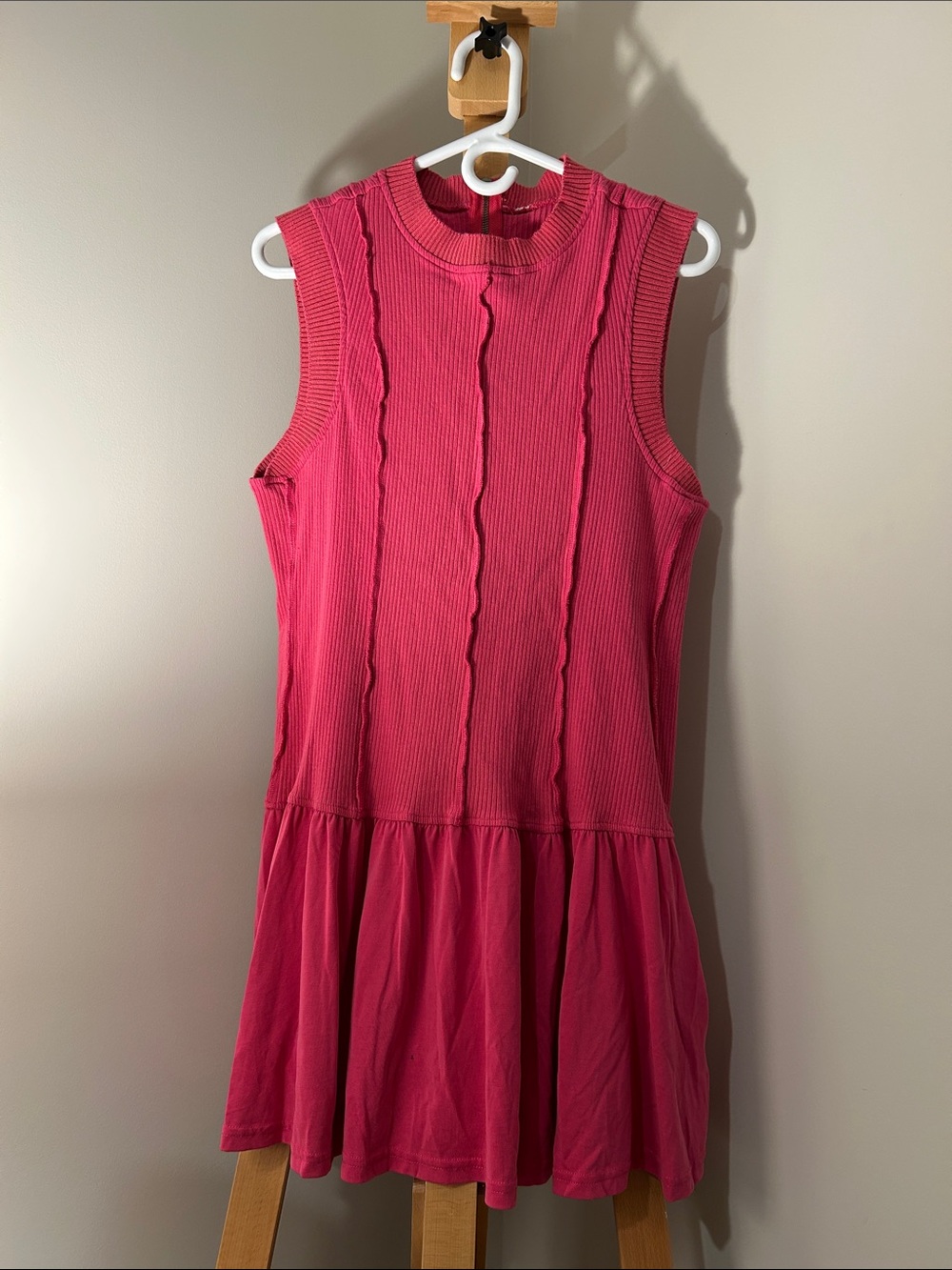 Daily Practice Sleeveless Pink Drop-Waist Dress